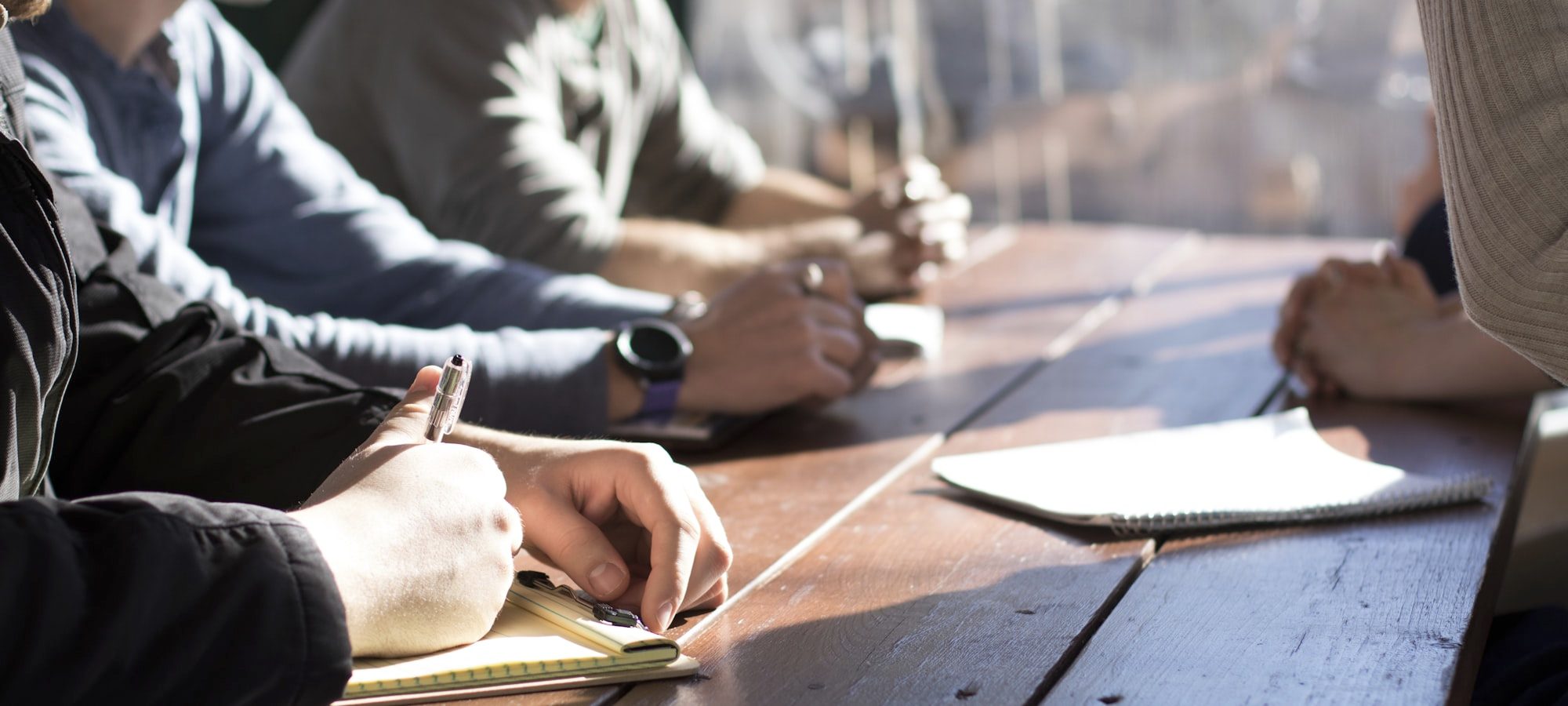 Reviewing documents together across a table